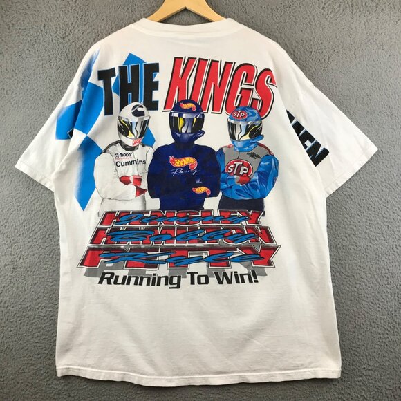 Vintage All The Kings Horses Racing T-Shirt 1997 Petty Enterprises Short Sleeve - Picture 2 of 11